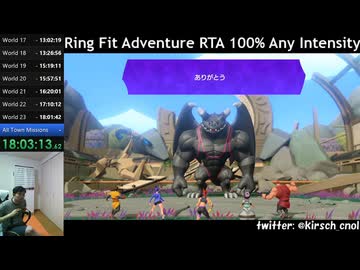 【Part30】リングフィットアドベンチャー RTA 運動負荷1 100％ 24:35:48 【ゆっくり解説】