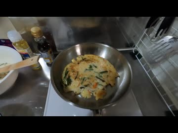 初めてのステンレスフライパンでチヂミ