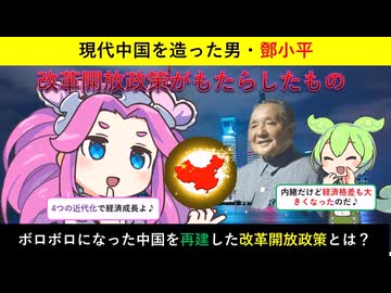 【ずんだもん歴史解説】改革開放政策 ～鄧小平がもたらした経済成長の光と影～【中国現代史⑤】