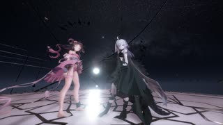 【MMD】 Bad Apple!!  『アークナイツ トミミ&エイヤフィヤトラ』
