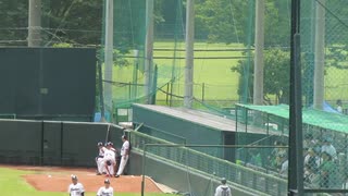ブルペンで投球する田口麗斗＜2軍・ヤクルトスワローズ対 千葉ロッテマリーンズ  2024年5月12日＞