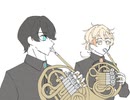 【手描き刀剣乱舞】君ガ空コソカナシケレ演奏してもらった【吹奏楽本丸】