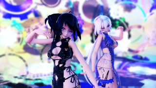 【MMD】「愛包ダンスホール」Kuro & Haku【TDA／60FPS】
