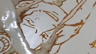 【パンケーキアート】ポートガス・D・エース描いてみた