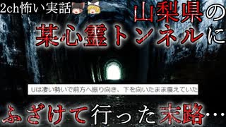 【2ch怖い話】…山梨県の心霊トンネルにふざけて凸した奴の末路…「先輩の行ったトンネル」【ゆっくり解説/ゆっくり朗読】