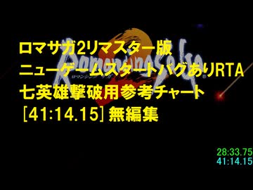 ロマサガ2リマスター版ニューゲームスタートバグありRTA参考チャート[41:14]編集無