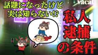 【ゆっくり解説】私人逮捕はわざわざするものじゃない
