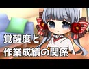 覚醒度と作業成績の関係