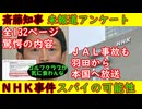 【斎藤知事】未報道アンケート！マスコミが報じないその中身斎藤知事は即刻辞職だ【ＮＨＫスパイ疑惑】Ｋは東大大学院卒の人物で中国から脅かされていた可能性