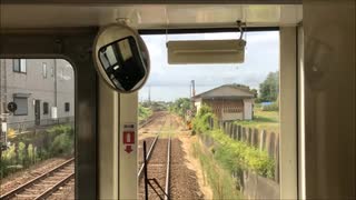【後面展望】関東鉄道常総線  戸頭～ゆめみ野  字幕付き