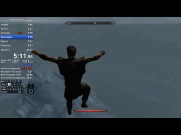 【Skyrim】メインクエストAny%RTA 23分18秒 (LRT)