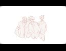 【手描きAPヘタリア】黎明,ヒール【騎士団トリオ】