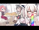 【手描き】騙されて苦手なトマトを食べるフブちゃん【ホロライブ/白上フブキ/鷹嶺ルイ/大神ミオ】