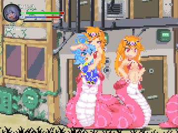 【リョナ】水の女神さん、「LAMIA」に揉みくちゃにされる！【ミリア戦記DX】【vore】【丸呑み】【ryona】