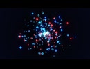 A digital firework with a square pattern explosion.　鈴木功三