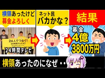 24時間テレビ「マラソン募金！」→ネット民「横領！募金するやつバカw」→4億集まってネット民敗北してしまう