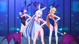 【MMD ブルーアーカイブ 4K/60fps】《Hina (空崎ヒナ) Aoi (扇喜アオイ) Toki (飛鳥馬トキ)》~《T-ARA (ティアラ) 「Bunny Style! (バニスタ!)」》