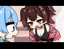 【手描き】すいちゃん、ロボ子もう既に２つスイカつけてるから