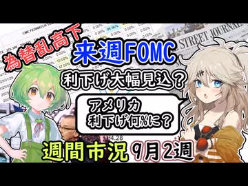 来週FOMC　利下げは果たして何％？　CPIの結果は？　簡単週刊市況　ずんだもん解説