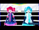 MMD、テト、ミク、計２人、で、混沌ブギ