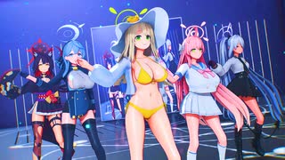 【MMD ブルーアーカイブ 4K/60fps】《十六夜ノノミ・浦和ハナコ ・天雨アコ・狐坂ワカモ・銀鏡イオリ》~《'WA DA DA' M/V - Kep1er 케플러》