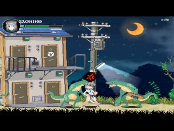 【リョナ】ブルーなアーカイブのシロコ、 LIZARDMANにたべられる！【ミリア戦記DX】【vore】【丸呑み】