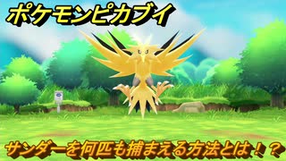 ポケモンピカブイ　サンダーを何匹も捕まえる方法とは！？無人発電所以外で捕まえるには！？　【ポケットモンスター Let's Go! ピカチュウ・イーブイ】
