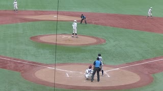 10回裏タイブレーク　佐藤紅琉ライトフライ　打球判断間違えてゲッツーになる痛い東日本国際大【大学野球選手権 早稲田大 対 東日本国際大2024年6月15日】