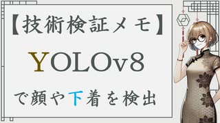 技術検証メモ：YOLOv8をトレーニングして、顔や下着を検出