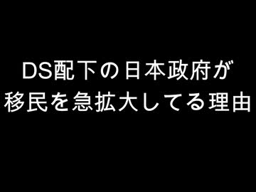 DS配下の日本政府が移民を急拡大してる理由