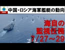 【見ているぞい】週間シリーズ安全保障　2024.07.27~29【中国ロシア艦艇の動向】