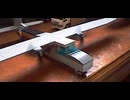 LEGOの双発貨物機のプロペラが高速回転するよ！