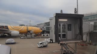 羽田空港 ボーディングブリッジ切り離し