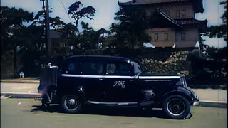 1951年の東京 木炭タクシー 昭和26年 AIカラー化