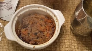 土鍋で釜めし作ってみた（ハイボール）