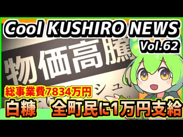 【白糠　全町民に1万円支給】Cool　KUSHIRO　NEWS　Vo.62【釧路ニュースVOICEVOXずんだもん解説】