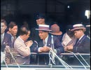 龍田丸 1932年（昭和7年）ロサンゼルスオリンピックに日本代表選手団を送り出す映像 AIカラー化
