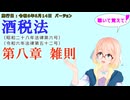 聴いて覚えて！　酒税法　第八章　雑則 を『VOICEROID2 桜乃そら』さんが　音読します（施行日　  令和6年6月14日　バージョン）