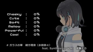 【SynthV AI 宮舞モカ（ボーカルスタイル比較１）】ガラスの華【緒方理奈（水樹奈々）】