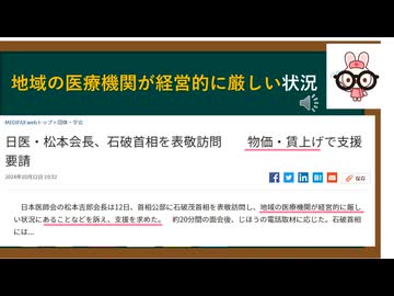 医療機関が経営的に厳しい