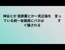 神谷とか 我那覇とか一見正論を言っている統一会議員にバカはすぐ騙される