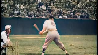 日米野球 ベーブ・ルースら米オールスター来日 1934年（昭和9年） AIカラー化