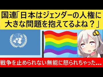 国連「あのさぁ…　なぜ日本人はジェンダーに対して不寛容なんだい？」と怒られてしまう…