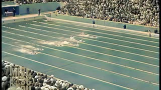 早慶対抗水上競技大会競泳競技 1934年（昭和9年） AIカラー化
