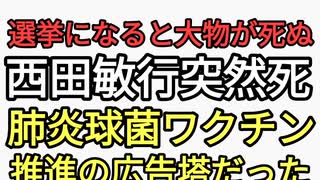 西田敏行突然死　肺炎球菌ワクチンの広告塔をしていた　中尾彬もワクチン広告塔で突然死　肺炎球菌ワクチン打つと肺炎になる　衆院選のスピンの可能性