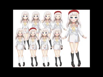 蕾あかりちゃんの立ち絵を公開しました的な報告