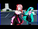 MMD、テト、ミク、計２人、で、DECO27・ネバーランド・feat・初音ミク
