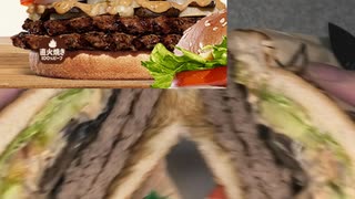 バーガーキングのダブルマッシュルームワッパーを切りました。
