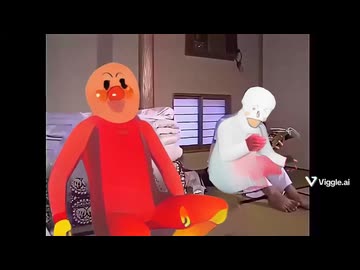 アンパンマンショーの舞台袖　