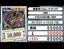 《デュエマ買取相場/29枚》10月21日～10月22日《200円以上騰落》#デュエルマスターズ